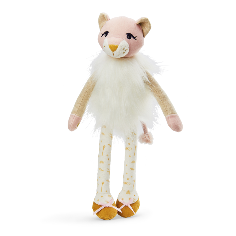  les kalines léana lionne peluche rose - 35 cm 